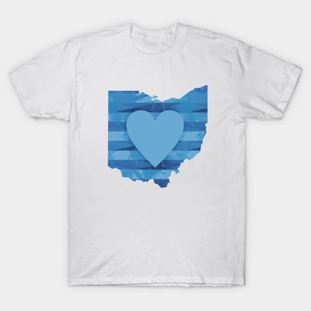 Ohio Heart T-Shirt by Dale Preston Design